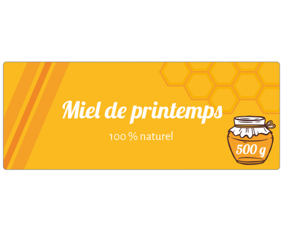 Miel de printemps 500 g naturel à personnaliser