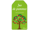 Étiquette verte jus de pommes 75 cL à personnaliser en ligne