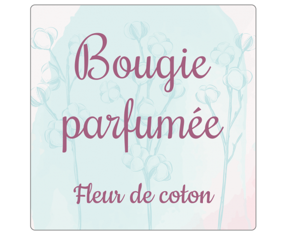 Sticker bougie parfumée à personnaliser en ligne