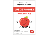 Étiquette jus de pommes "zen" à personnaliser