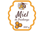 Miel de Printemps 500g forme de ruche à personnaliser 