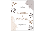 Étiquette mariage Laëtitia & Matthieu à personnaliser