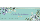 Étiquette de mariage à personnaliser - Élodie et Anthony