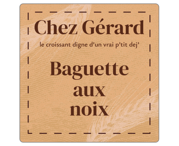 Étiquette adhésive boulangerie "Chez Gérard" à personnaliser en ligne