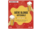 Étiquette à personnaliser en ligne pour bouteille de bière blonde