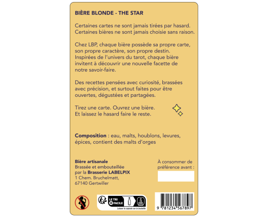 Étiquette bière moderne – modèle carte de tarot personnalisable
