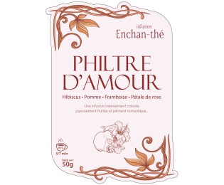 Étiquette thé et tisane personnalisable au style Art nouveau