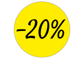 Étiquettes promotions remise -20%