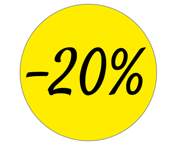 Étiquettes promotions remise -20%