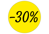 Étiquettes promotions remise -30%