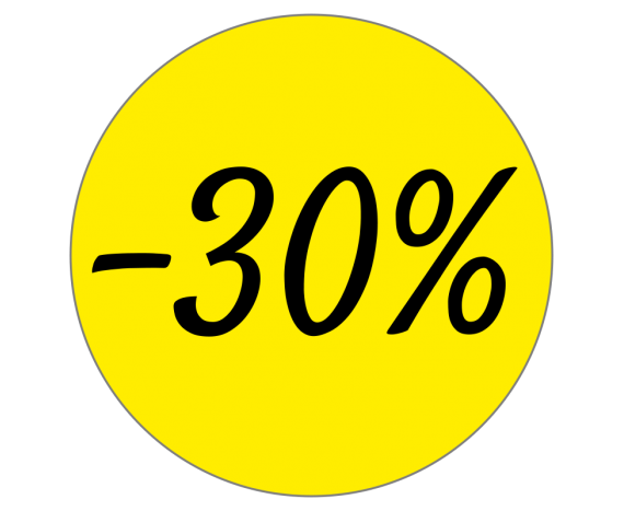 Étiquettes promotions remise -30%