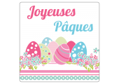 Étiquettes Joyeuses Pâques petits oeufs