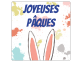 Étiquettes Joyeuses Pâques Oreilles de lapin