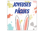 Étiquettes Joyeuses Pâques Oreilles de lapin