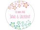 étiquette mariage jane et laurent fleur