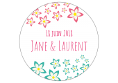 étiquette mariage jane et laurent fleur