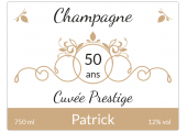 étiquette champagne cuvée prestige