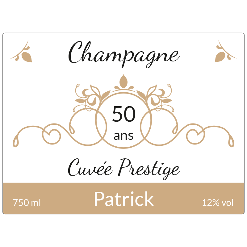 Bouteille de Champagne personnalisée 60 ans de mariage