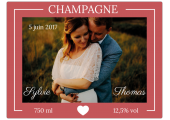 etiquette champagne mariage avec photo