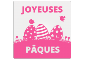 Étiquettes Joyeuses Pâques Oeufs et Oisillons