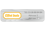 étiquette adresse effet bois