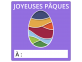 Étiquettes Joyeuses Pâques - Gros oeuf coloré