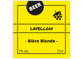 étiquette bière blonde format carré