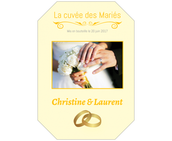 Étiquettes champagne personnalisées pour mariage