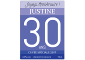 étiquette anniversaire 30 ans