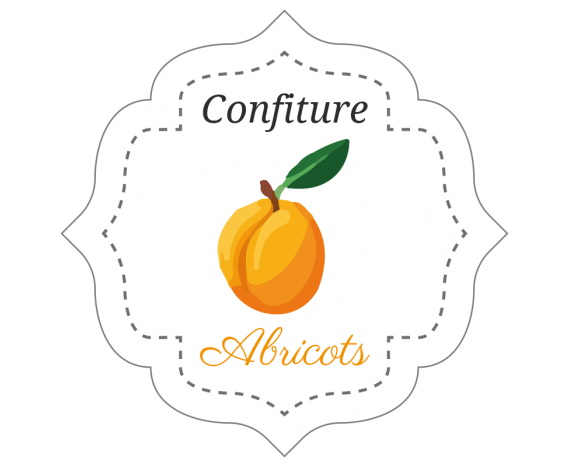 étiquettes en rouleau confiture pour abricot