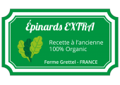 étiquettes epinards extra conserve