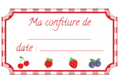 étiquette confiture fruits rouge standard