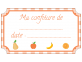 étiquette confiture fruits orange standard