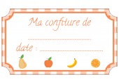 étiquette confiture fruits orange standard