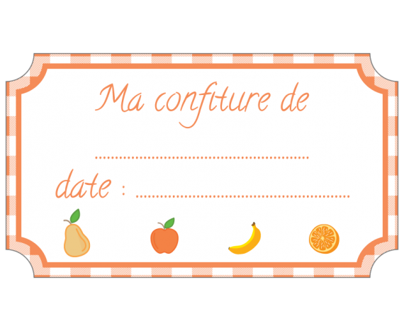 Étiquette pot de confiture abricot - Autocollants en bobine