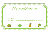 étiquette confiture fruits vert standard