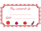 étiquette conserve légumes rouge standard