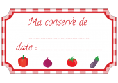 étiquette conserve légumes rouge standard