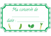 étiquette conserve légumes vert standard