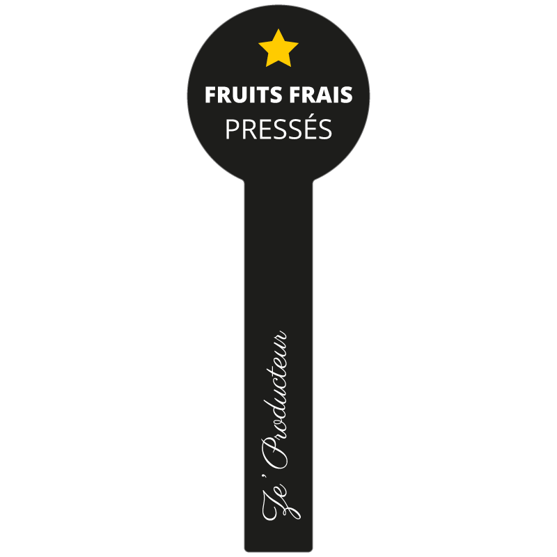Étiquette jus de fruit avec sécurité déchirure - Autocollants LabelPix
