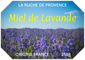 étiquette miel lavande paysage