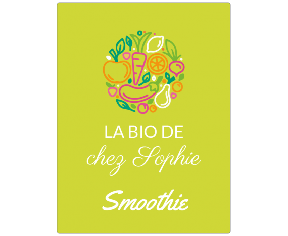 étiquette smoothie bio