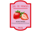étiquette jus de fruits fraise