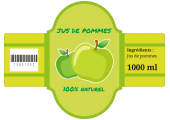 étiquette bouteille personnalisée jus de pommes