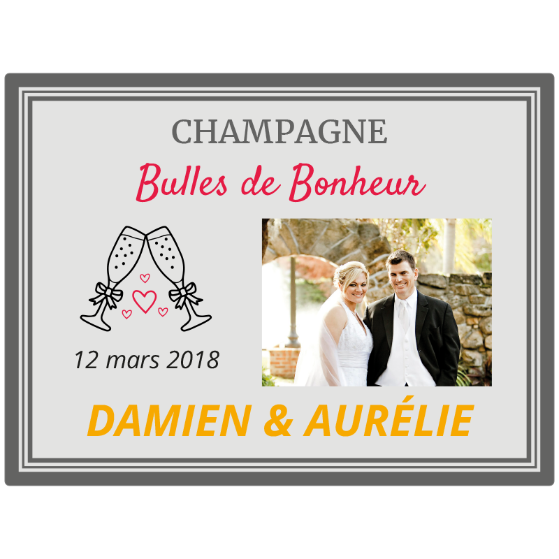 Étiquette champagne personnalisée - Autocollants bouteilles