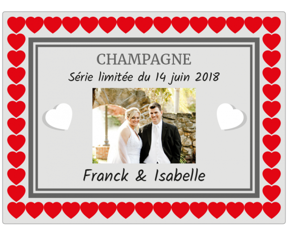 étiquette champagne mariage
