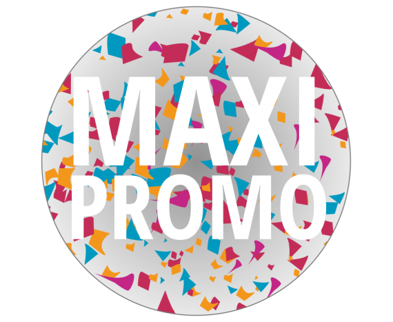 Étiquettes Maxi Promo colorées