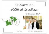 Étiquette vin personnalisé mariage