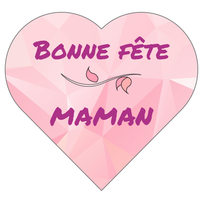 Étiquette bonne fête maman adhésive en rouleau