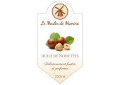 étiquette huile de noisettes